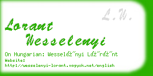 lorant wesselenyi business card